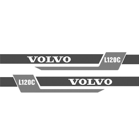 Aftermarket Decal Set For Volvo Wheel Loader L120C Ns VOLL120CNSDECALSET